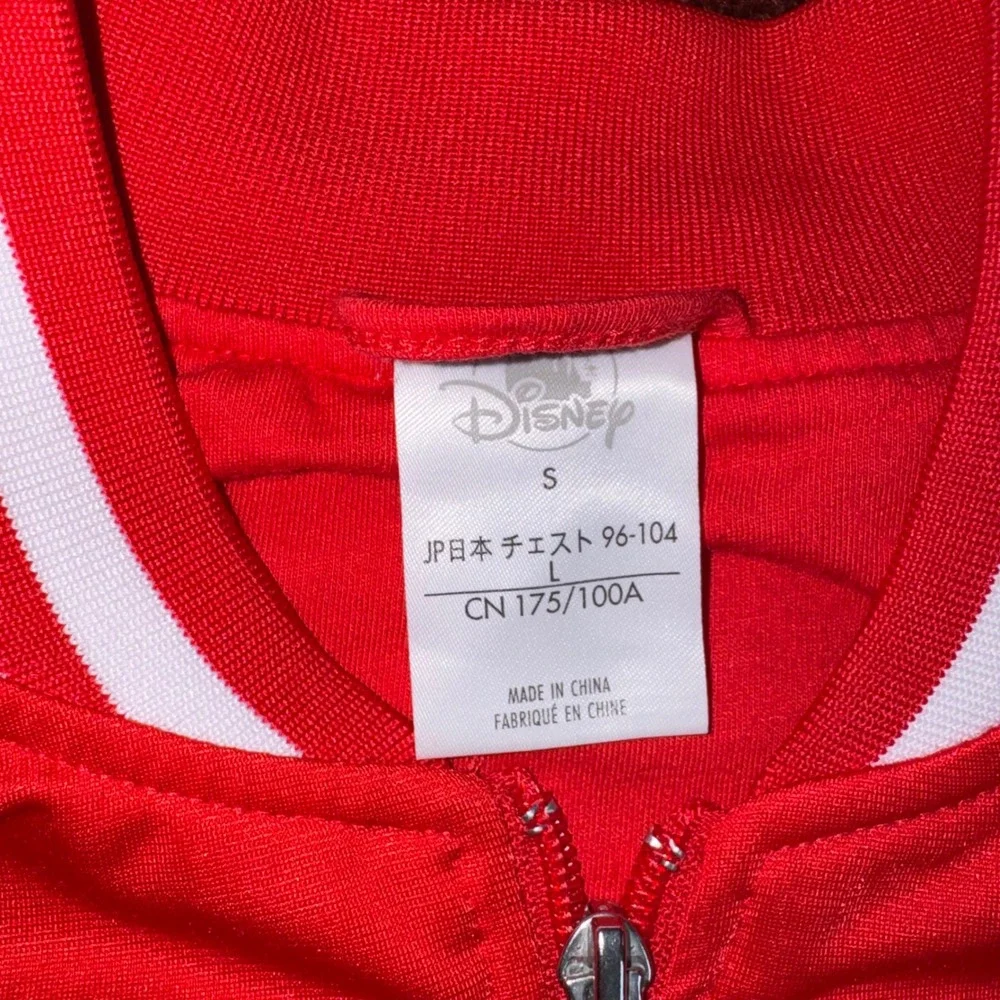 Disney Mickey Mouse Track Jacket Mens S Red Excellent Retro 1928 Burbank Zip Up